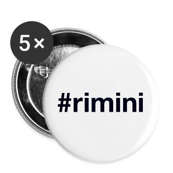 RIMINI Hashtag - Lot de 5 grands badges (56 mm) - blanc - Devant