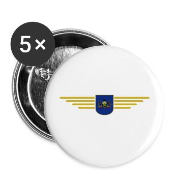 T-shirt de fan de Pennsylvanie - Parfait pour les fans - Lot de 5 grands badges (56 mm) - blanc - Devant