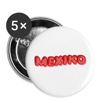 Urlaub Mexiko - Buttons groß 56 mm (5er Pack) - Weiß - Vorne