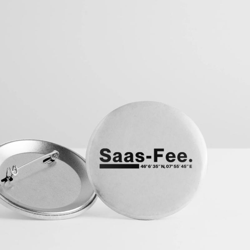 Saas-Fee coordinates Valais Switzerland Buttons large 2.2''/56 mm (5-pack)