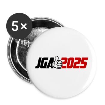 Jga 2025 Junggesellenabschied - Buttons groß 56 mm (5er Pack) - Weiß - Vorne