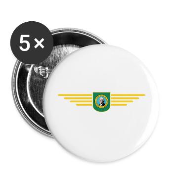 Washington Fan Shirt – Capital City Style - Buttons large 2.2''/56 mm (5-pack) - white - Front