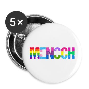 Mensch Pride Month LGBT LGBTQ - Buttons groß 56 mm (5er Pack) - Weiß - Vorne