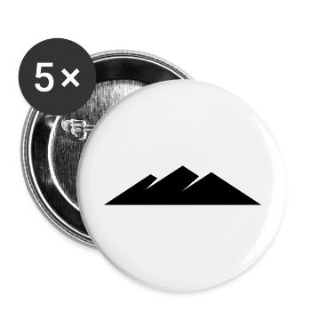 Alpine Hero – Alpine Mountains – Alpine Mountain Design - Buttons large 2.2''/56 mm (5-pack) - white - Front