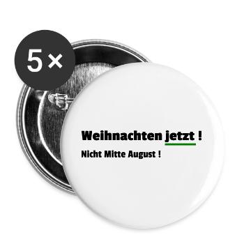 Christmas Now - Buttons large 2.2''/56 mm (5-pack) - white - Front
