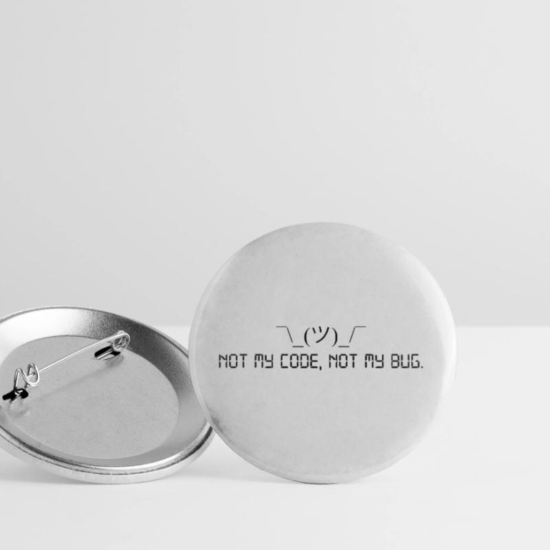 Pas mon code, pas mon bug. Lot de 5 grands badges (56 mm)