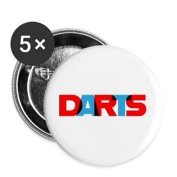 Dart,DARTS_3D_Farben - Buttons groß 56 mm (5er Pack) - Weiß - Vorne