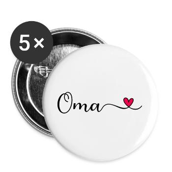 granny - Buttons large 2.2''/56 mm (5-pack) - white - Front