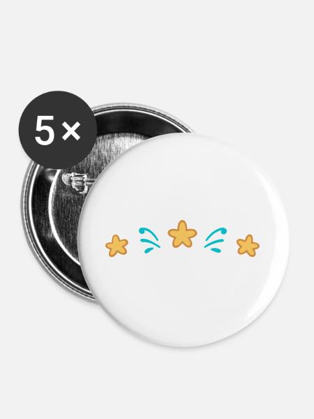 Aqua Star Splitter - Buttons groß 56 mm (5er Pack) - Weiß