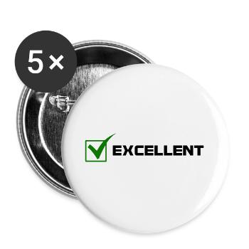 Excellent - Buttons large 2.2''/56 mm (5-pack) - white - Front