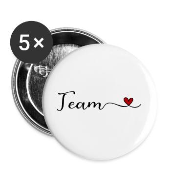 Team - Buttons large 2.2''/56 mm (5-pack) - white - Front