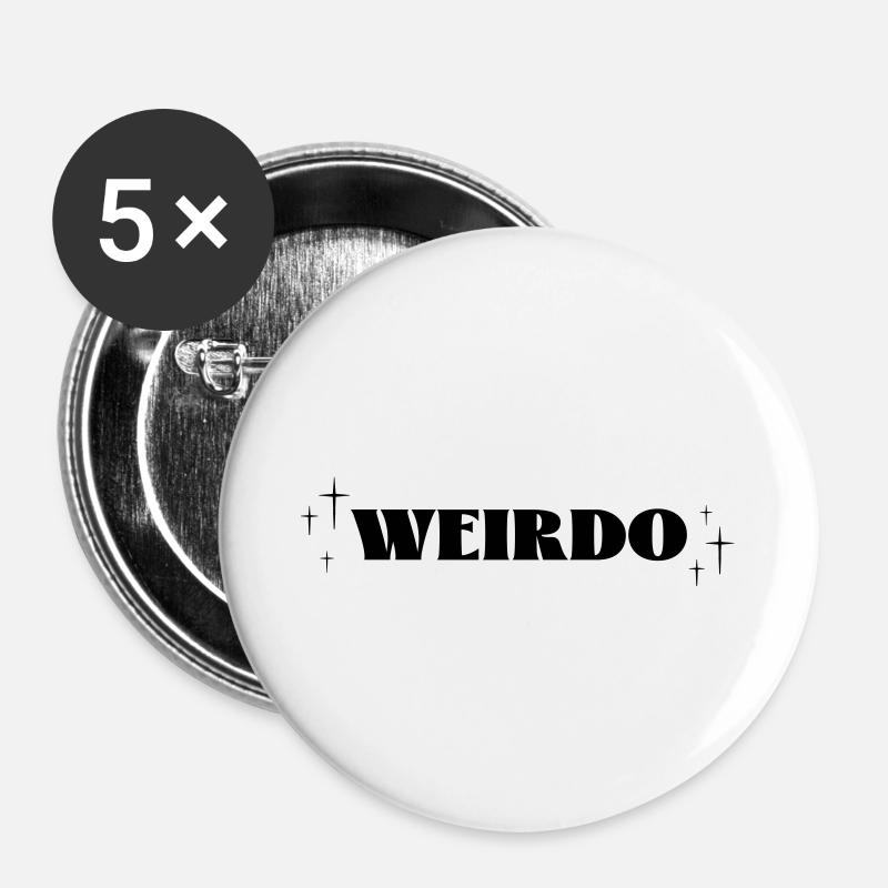 Weirdo Magic - Buttons large 2.2''/56 mm (5-pack) - white