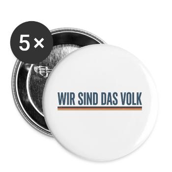 Wir sind das Volk - Buttons groß 56 mm (5er Pack) - Weiß - Vorne