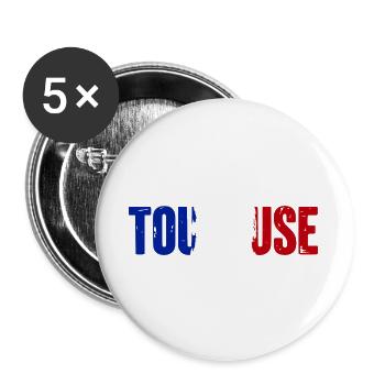 Toulouse Frankreich - Buttons groß 56 mm (5er Pack) - Weiß - Vorne