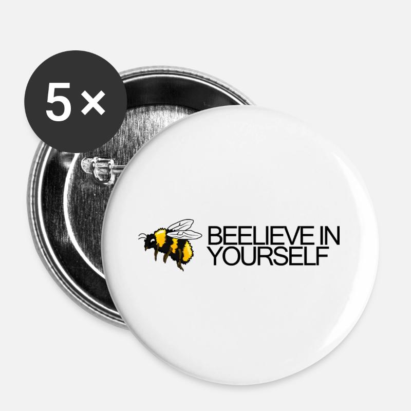 Bumblebee - Beelieve in yourself - Buttons large 2.2''/56 mm (5-pack) - white