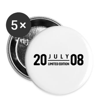 Limited Edition July 2008 Geburtstag Geschenk - Buttons groß 56 mm (5er Pack) - Weiß - Vorne