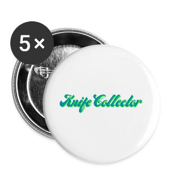 Knife Collector Gradient Script - Buttons large 2.2''/56 mm (5-pack) - white - Front