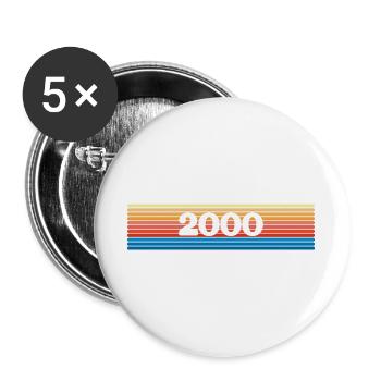 Regenbogen 2000 - Buttons groß 56 mm (5er Pack) - Weiß - Vorne