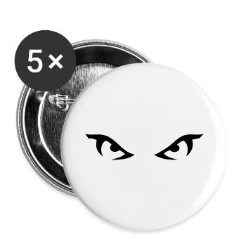 eyes_1 - Buttons groß 56 mm (5er Pack) - Weiß - Vorne