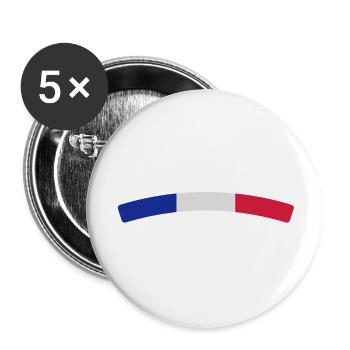 France - Buttons large 2.2''/56 mm (5-pack) - white - Front