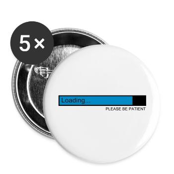 loading / ladebalken / pc / download - Buttons groß 56 mm (5er Pack) - Weiß - Vorne