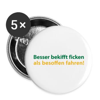 Stoned mieux que de conduire ivre baise! - Lot de 5 grands badges (56 mm) - blanc - Devant