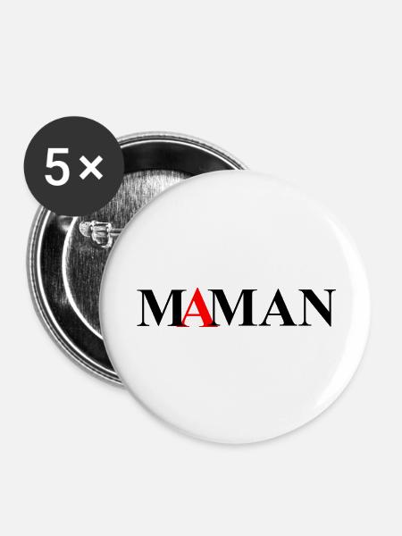 maman - Buttons groß 56 mm (5er Pack) - Weiß