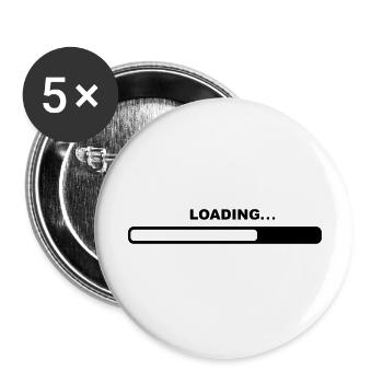 loading_f1 - Lot de 5 grands badges (56 mm) - blanc - Devant