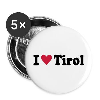 Tirol - Buttons groß 56 mm (5er Pack) - Weiß - Vorne
