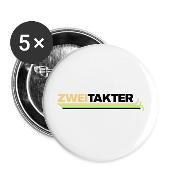 zweitakter_claim - Buttons groß 56 mm (5er Pack) - Weiß - Vorne