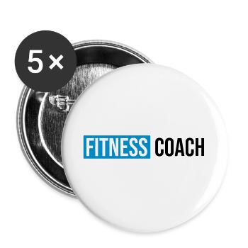 préparateur physique bleu noir - Lot de 5 grands badges (56 mm) - blanc - Devant