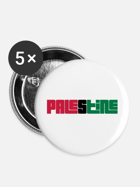 Palestine - Buttons large 2.2''/56 mm (5-pack) - white