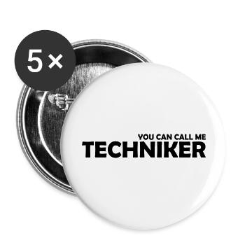 you can call me techniker - Buttons groß 56 mm (5er Pack) - Weiß - Vorne