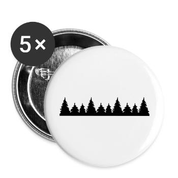Bäume - Buttons groß 56 mm (5er Pack) - Weiß - Vorne