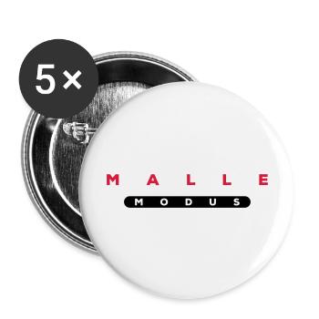 malle modus - Buttons groß 56 mm (5er Pack) - Weiß - Vorne