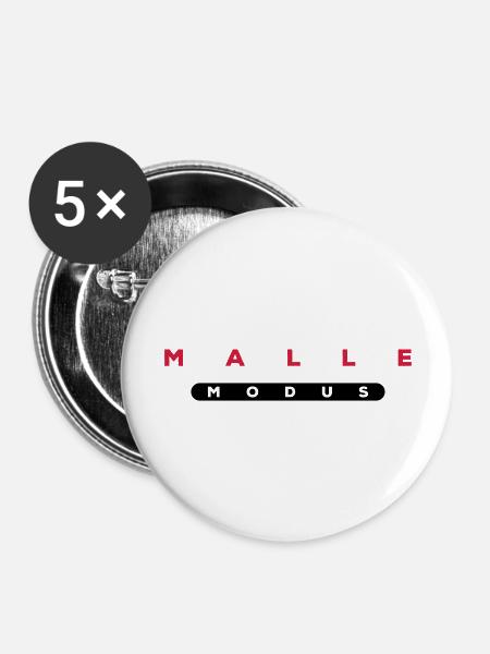 malle modus - Buttons groß 56 mm (5er Pack) - Weiß