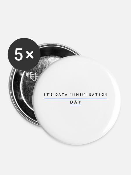 Data Minimisation day - Buttons large 2.2''/56 mm (5-pack) - white
