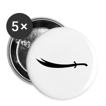 Ali Épée Zülfikar - Lot de 5 grands badges (56 mm) - blanc - Devant