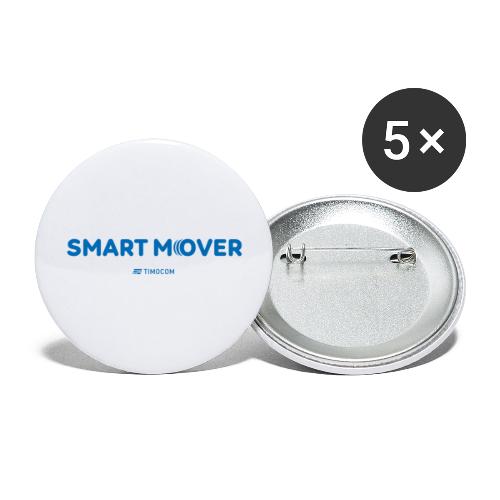SmartMove blue - Buttons groß 56 mm (5er Pack)