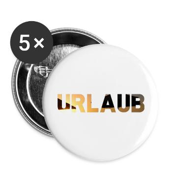 Urlaub Strand Sonnenuntergang Ferien Sommer Sonne - Buttons groß 56 mm (5er Pack) - Weiß - Vorne