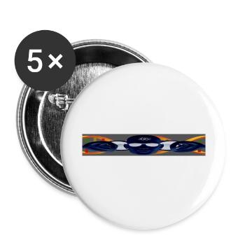 Raumklang - Buttons groß 56 mm (5er Pack) - Weiß - Vorne