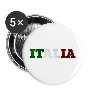Italia - Buttons groß 56 mm (5er Pack) - Weiß - Vorne