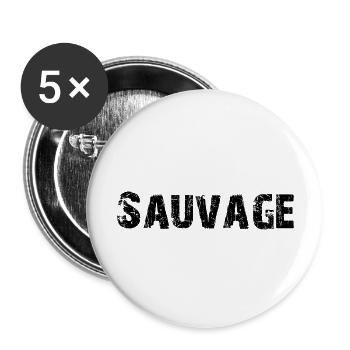 Wild - Buttons groß 56 mm (5er Pack) - Weiß - Vorne