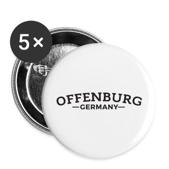 Offenburg Germany Heimat Geschenkidee - Buttons groß 56 mm (5er Pack) - Weiß - Vorne