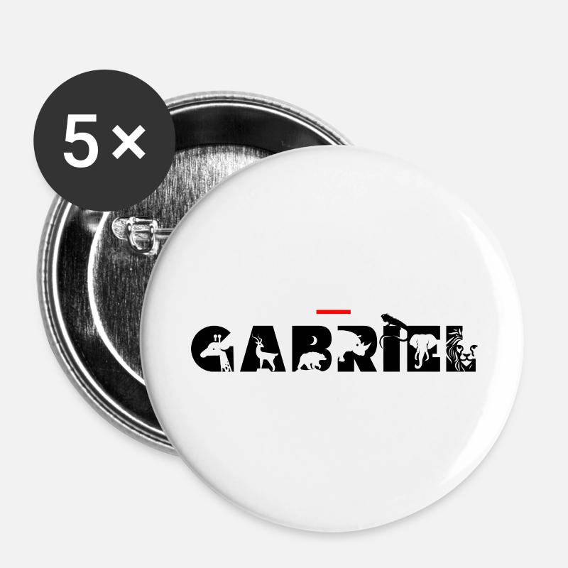 Gabriel - Buttons large 2.2''/56 mm (5-pack) - white