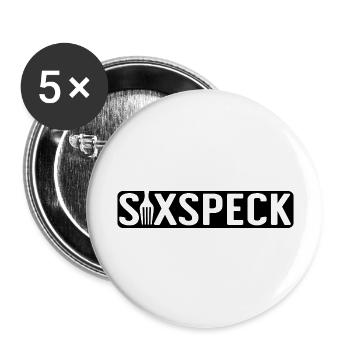 Sixspeck - Buttons groß 56 mm (5er Pack) - Weiß - Vorne