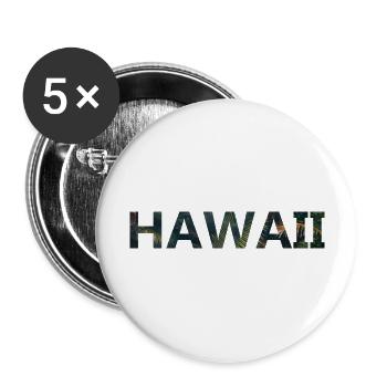 Hawaii - Buttons groß 56 mm (5er Pack) - Weiß - Vorne