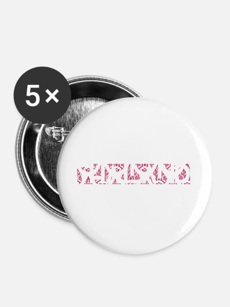 Thailand (Thailand) - Buttons groß 56 mm (5er Pack) - Weiß