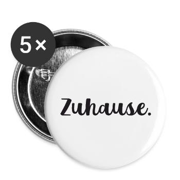 Zuhause - Buttons groß 56 mm (5er Pack) - Weiß - Vorne