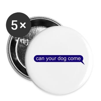 Hund Dog - Buttons groß 56 mm (5er Pack) - Weiß - Vorne